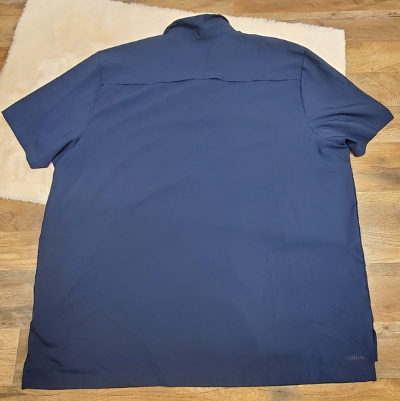 Adidas Michigan Wolverines Short Sleeve Button Down Rose Bowl Game Shirt - Picture 2 of 8